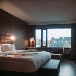 An elegant room at Radisson Blu in Turku, featuring a comfortable bed.